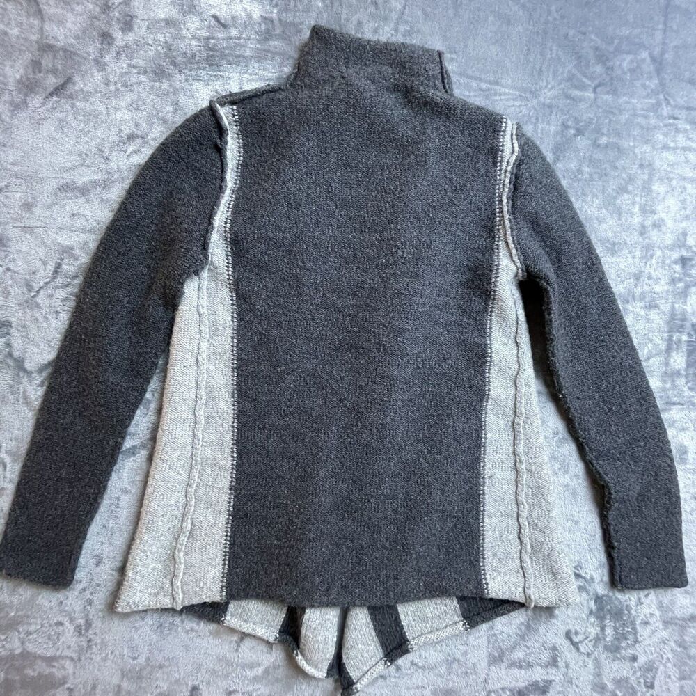 James Perse Los Angeles Sweater Womens 2 Open Front Cardigan Wool Alpaca Striped - Picture 4 of 12
